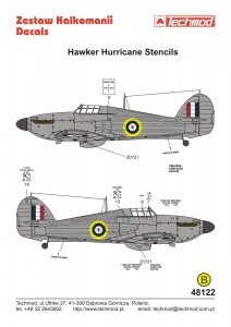 Techmod 48122 Hurricane Stencils (1:48)