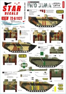 Star Decals 72-A1127 US PACIFIC WARS - IWO JIMA USMC LVT-4 Amtracks 1/72