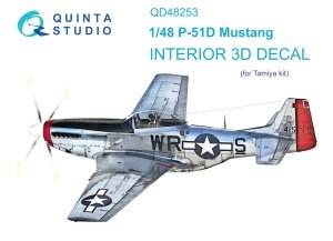 Quinta Studio QD48253 P-51D 3D-Printed & coloured Interior on decal paper ( Tamiya ) 1/48
