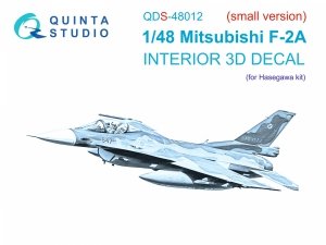 Quinta Studio QDS48012 Mitsubishi F-2A 3D-Printed coloured Interior on decal paper (Hasegawa) (small version) 1/48