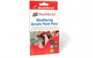 Humbrol AV0100 Acrylic Weathering Paint Pens Pack (6 x 10 ml)