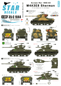 Star Decals 35-C1166 USMC Shermans - Korean War 1950-53 1/35
