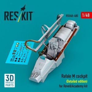 RESKIT RSU48-0480 Rafale M cockpit (Detailed edition) for Revell/Academy kit (3D printed) (1/48) 