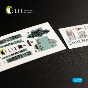 KELIK K72040 SU-27 INTERIOR 3D DECALS FOR TRUMPETER KIT 1/72