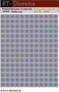 RT-Diorama 35868 Printed Accessories: Wall and Floor Tiles Nr.14 1/35