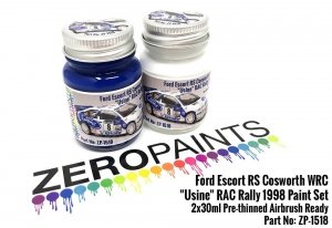 Zero Paints ZP-1518 Ford Escort RS Cosworth WRC Usine RAC Rally 1998 Paint Set 2x30ml