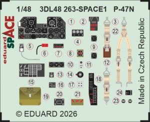 Eduard 3DL48263 P-47N SPACE for MINIART 1/48