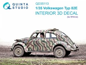 Quinta Studio QD35113 Volkswagen Typ 82E 3D-Printed & coloured Interior on decal paper (RFM) 1/35