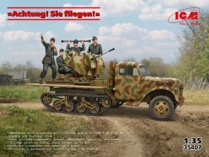 ICM 35407 Achtung! Sie fliegen! (Sd.Kfz.3b with 2 см Flak 38 and crew) 1/35
