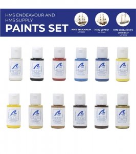 ARTESANIA LATINA 277PACK7 Zestaw farb akrylowych 12x20 ml - HMS Endeavour, HMS Supply