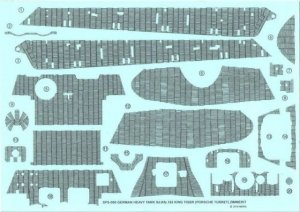 Meng Model SPS-060 German King Tiger Porsche Turret Zimmerit Decal 1/35