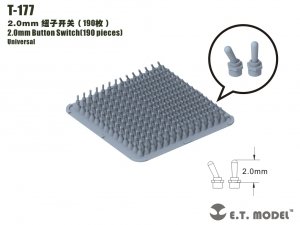 E.T. Model T-177 2.0mm Button Switch (190 pieces)