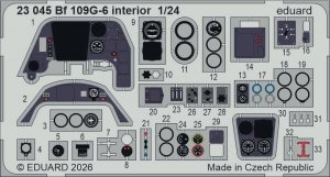 Eduard 23045 Bf 109G-6 interior Photo etched set for AIRFIX 1/24