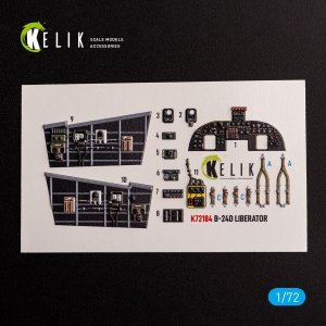 Kelik K72184 B-24D Liberator - interior 3D decals for Hasegawa kit (1/72)