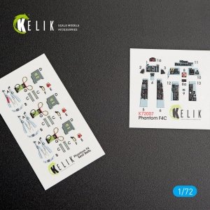 KELIK K72007 F-4C PHANTOM II INTERIOR 3D DECALS FOR FINEMOLDS KIT 1/72
