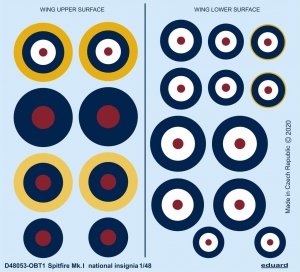 Eduard D48053 Spitfire Mk.I national insignia EDUARD 1/48