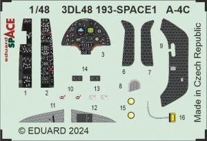 Eduard 3DL48193 A-4C SPACE HOBBY 2000, HASEGAWA 1/48
