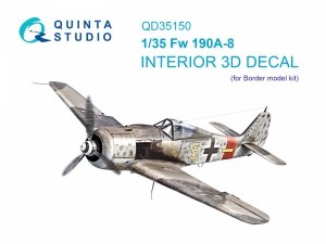 Quinta Studio QD35150 Fw 190A-8 interior 3D decals Border Model 1/35