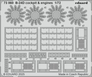 Eduard 73860 B-24D cockpit & engines AIRFIX 1/72
