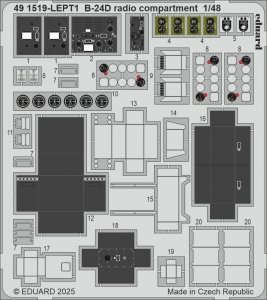 Eduard 491519 B-24D radio compartment HOBBY BOSS 1/48