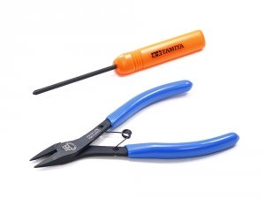 Tamiya 74158 Craft Tools Series Mini 4WD Tools - Side cutters and Screwdriver (+)