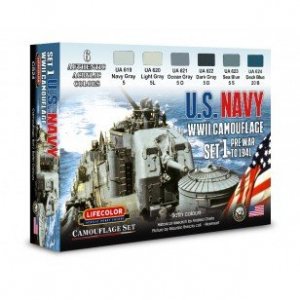 Lifecolor CS24 Acrylic paint set US navy Set 1 6x22ml