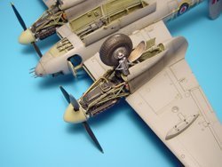 Aires 4208 MOSQUITO FB Mk. VI/NF Mk. II wheel bay 1/48 Tamiya