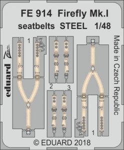 Eduard FE914 Firefly Mk. I seatbelts STEEL TRUMPETER 1/48