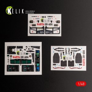 KELIK K48114 UH-60A Black Hawk - Type 2  Defence Intelligence of Ukraine interior 3D decals for ICM kit 1/48