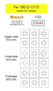 Omask 23040 Fw 190 D-11/13 masks for crosses 1/32