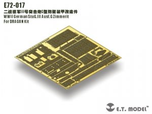 E.T. Model E72-017 WWII German StuG.III Ausf.G Zimmerit For DRAGON Kit 1/72