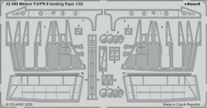 Eduard 32498 Meteor F.8/FR.9 landing flaps Photo etched set for REVELL 1/32