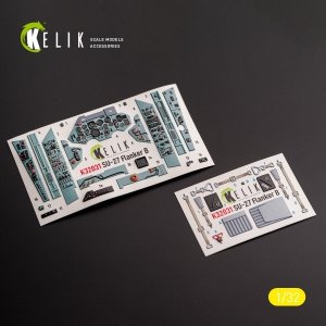 KELIK K32031 SU-27 - interior 3D decals for Trumpeter kit 1/32