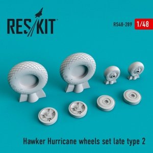 RESKIT RS48-0289 HAWKER HURRICANE WHEELS SET LATE TYPE 2 1/48