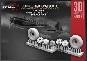 RESArm 48-03084 SU-2 - Wheels under load (3D resin printing) 1/48