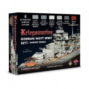 Lifecolor CS09 Acrylic paint set German Navy Set 1 6x22ml