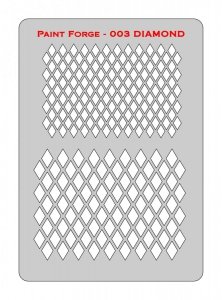 Paint Forge PFST003L STENCIL - DIAMONDS