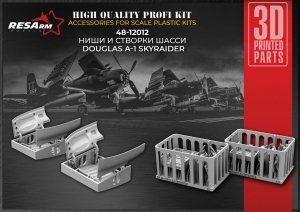 RESARM 48-12012 CHASSIS NICHES + landing gear door Douglas A-1 Skyraider (3D resin printing) 1/48