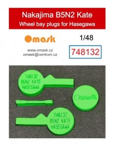 Omask 748132 Nakajima B5N2 Kate Wheel Bay Plugs - EVA foam plugs for wheel bays (for Hasegawa) 1/48