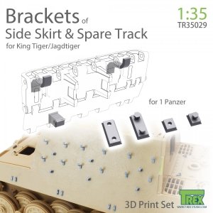 T-Rex Studio TR35029 Brackets of Side Skirt & Spare Track for King Tiger/Jagdtiger 1/35