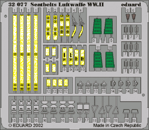 Eduard 32507 Seatbelts Luftwaffe WWII 1/32