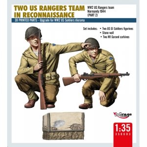 Mirage Hobby 350003 Two US Rangers Team In Reconnaissance - WW2 US Rangers Team Normandy 1944 (Part 2) 1/35