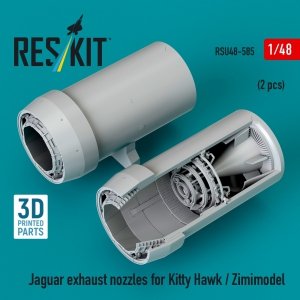 RESKIT RSU48-0585 Jaguar exhaust nozzles for Kitty Hawk / Zimimodel (3D Printed) (1/48)