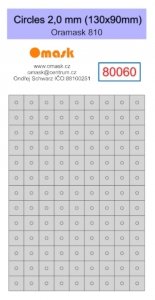Omask 80060 Circles 2,0 mm (130x90mm) Oramask foil
