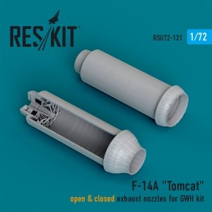 RESKIT RSU72-0131 F-14A Tomcat open & closed exhaust nozzles for GWH kit (3D Printed) 1/72