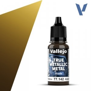 Vallejo 77142 Radiant Yellow - True Metallic Metal - Shade 18ml