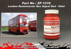 Zero Paints ZP-1216 London Routemaster Bus Red Paint 60ml