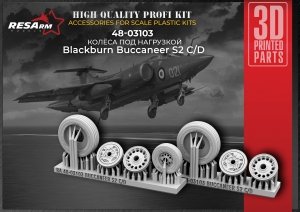 RESARM 48-03103 BUCCANEER S2 CD - Wheels under load (3D resin printing) 1/48