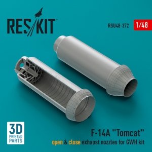 RESKIT RSU48-0372 F-14A Tomcat open & close exhaust nozzles for GWH kit (3D Printed) 1/48