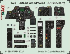Eduard 3DL32027 AH-64A early SPACE TRUMPETER 1/32